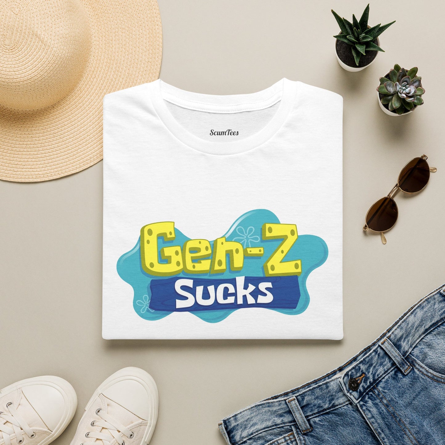 "Gen-Z Sucks" Retro Pop Statement Tee