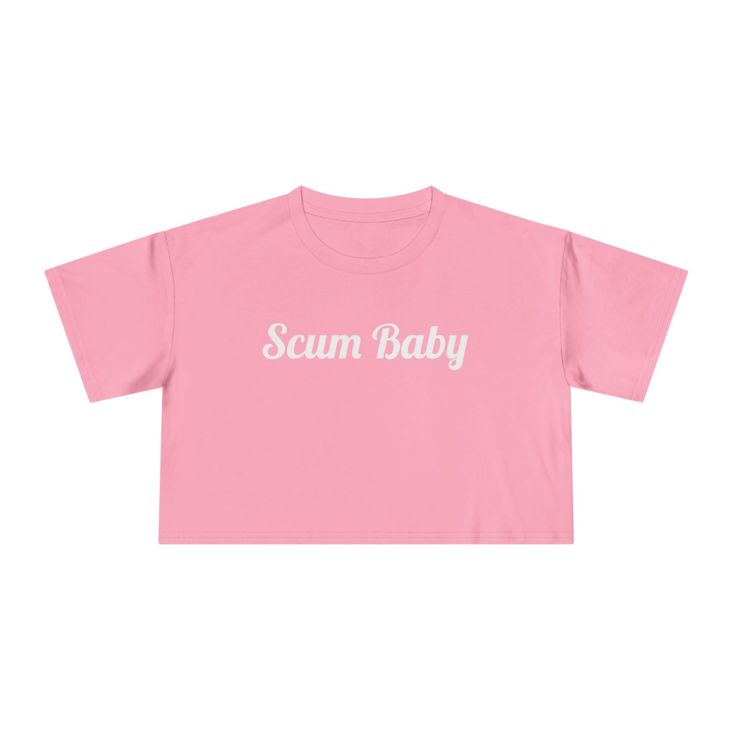 Scum Baby Women's Crop Tee | Trendy Casual Shirt, Gift for Her, Summer Wardrobe Essential, Streetwear Style, Unique Graphic Top
