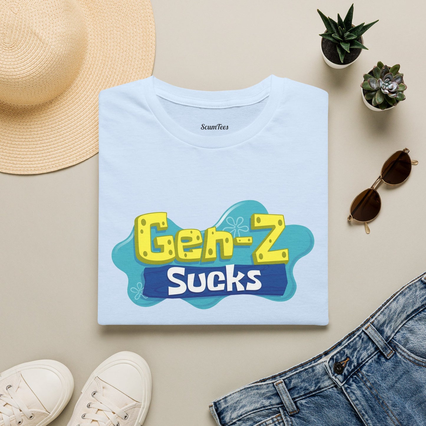 "Gen-Z Sucks" Retro Pop Statement Tee