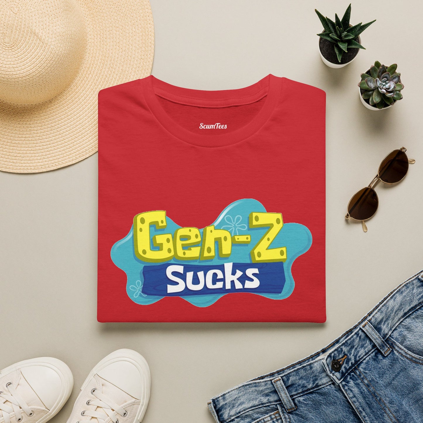 "Gen-Z Sucks" Retro Pop Statement Tee