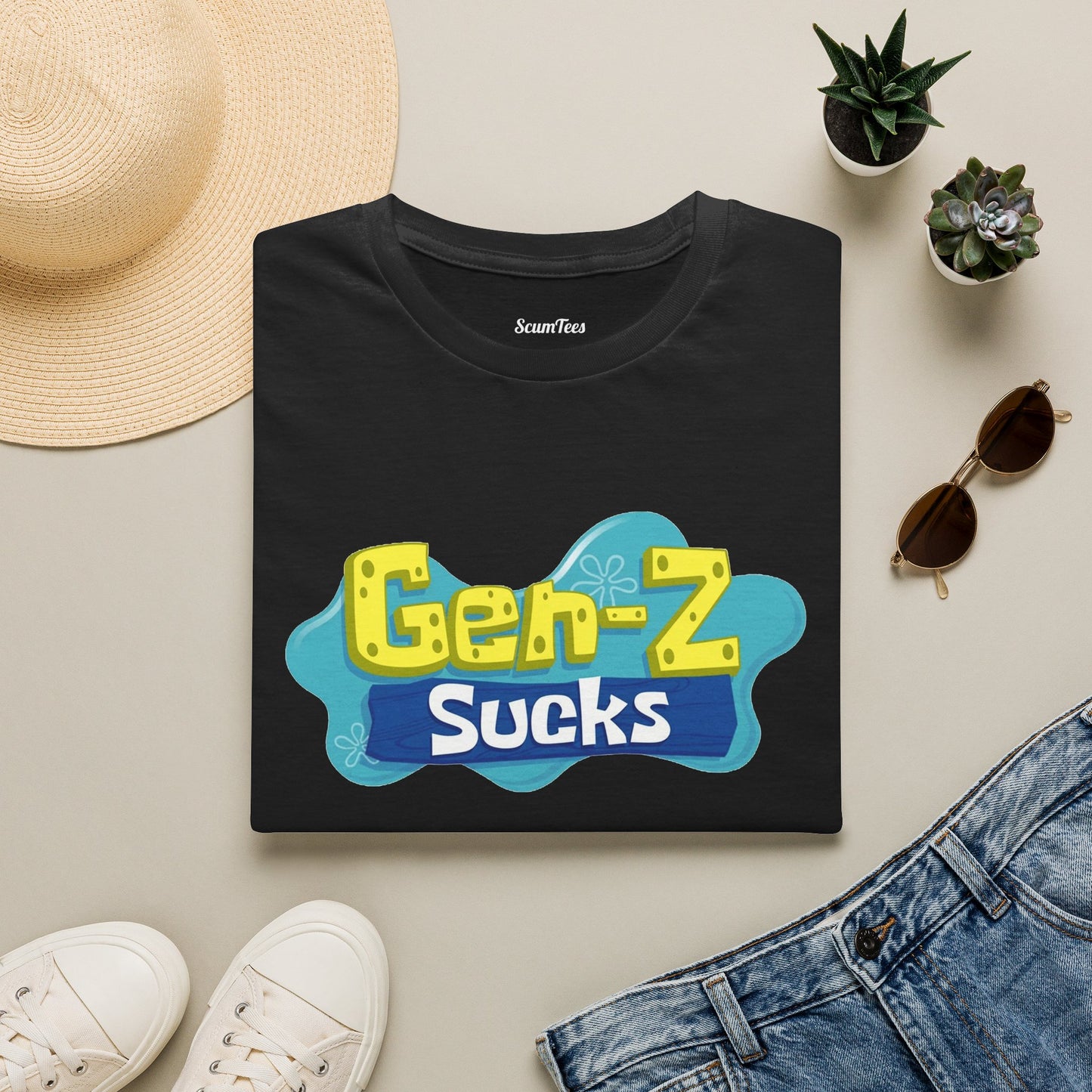 "Gen-Z Sucks" Retro Pop Statement Tee