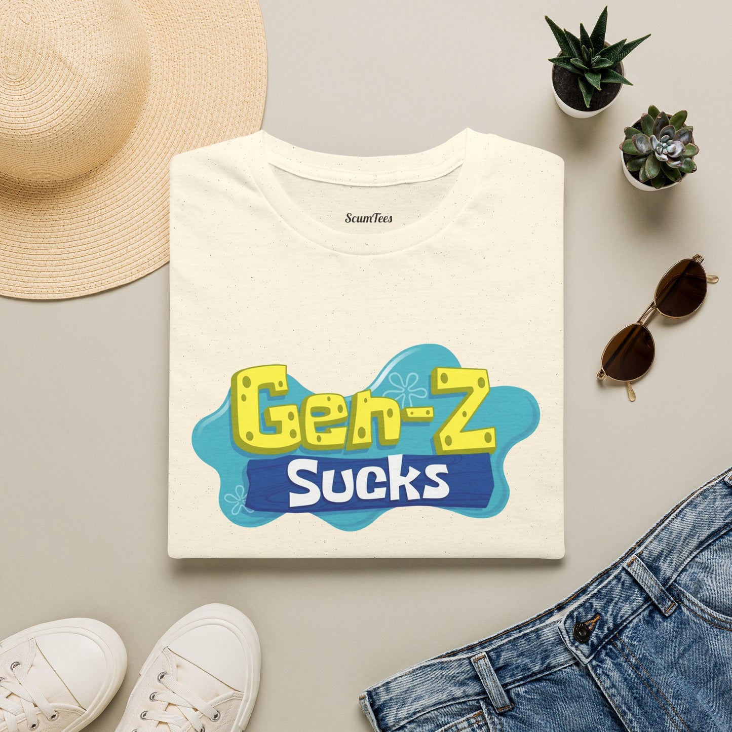 "Gen-Z Sucks" Retro Pop Statement Tee